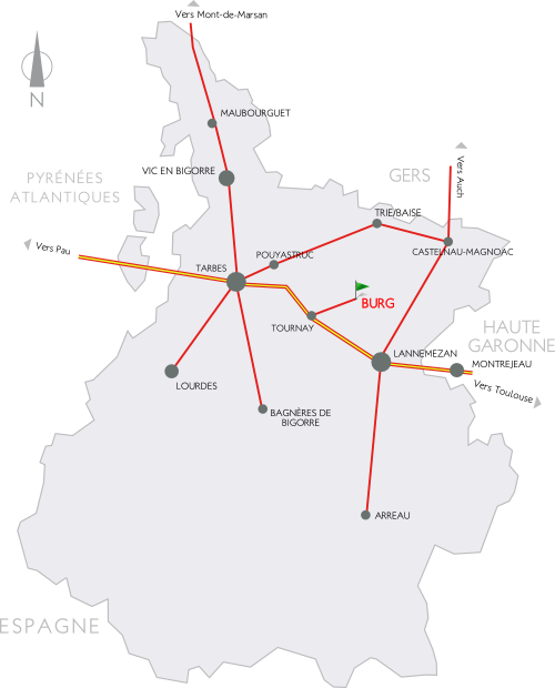 carte hautes pyrénées